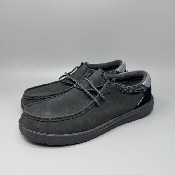 Hey Dude Paul Craft Leather Black Casual Comfort Men Shoes US Size 13 - Picture 3 of 9